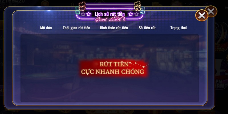 Lưu dữ thông tin khi giao dịch rút tiền 8US